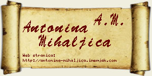 Antonina Mihaljica vizit kartica
